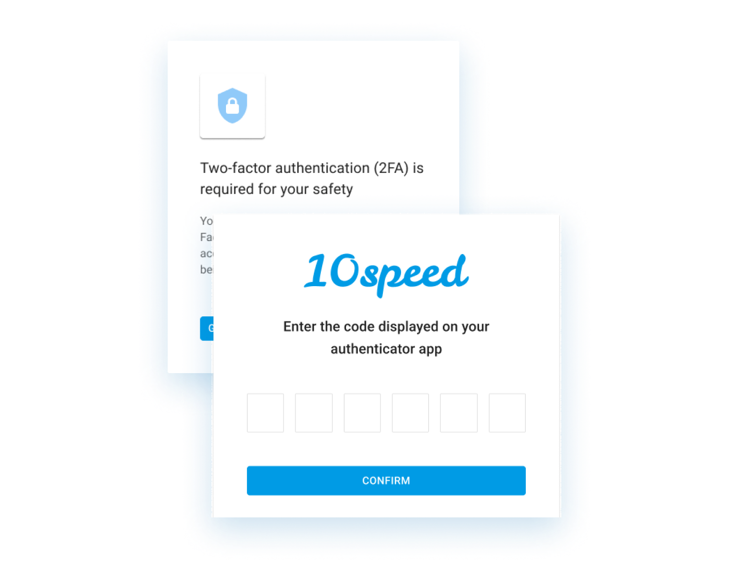 Login and 2FA screenshot
